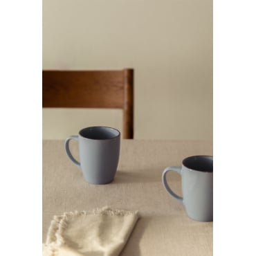 2-pack Koffiekopjes 34 Cl In Steengoed Ronilena Dolfijngrijs - Bruin - Sklum