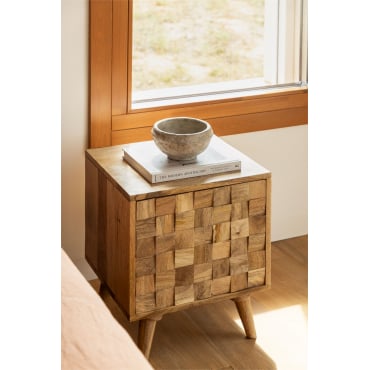 Set Van 2 Nachtkastjes In Mangohout Jaralson Mangohout - Sklum