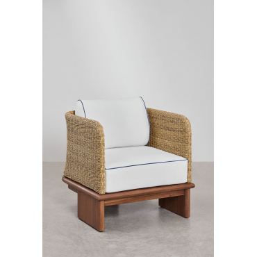 Famara Fauteuil Van Rotan En Acaciahout Acacia Bruin - Sklum