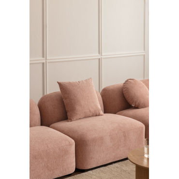 Centrale Module Voor Modulaire Bank In Coco Chenille Stof Chenille Roze – Kwarts - Sklum