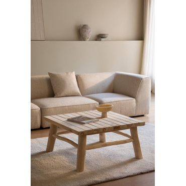 Vierkante Salontafel In Teakhout (80x80 Cm) Narel Bruin – Natuurlijk Hout - Sklum