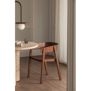 Olsen Houten Eetkamerstoel Donker Hout & Donker Hout - Sklum