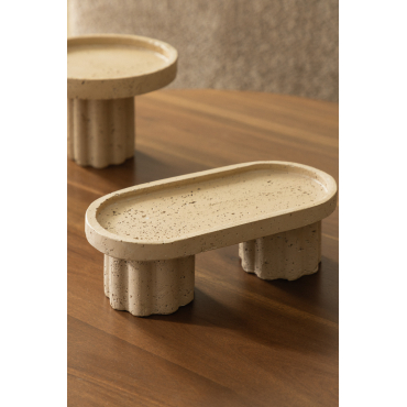 Decoratieve Schaal In Hars Carlow Beige – Crème - Sklum