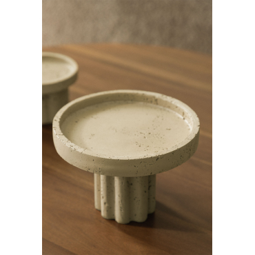 Decoratieve Ronde Schaal Van Hars Carlow Beige – Crème - Sklum