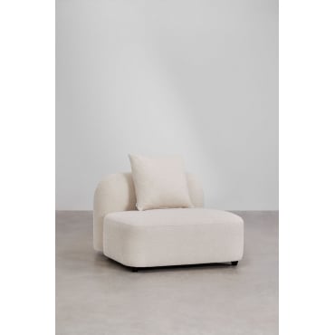 Centrale Module Voor Modulaire Bank In Coco Chenille Dikke Chenille Wit - Sklum