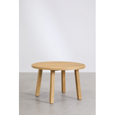 Ronde Eettafel Ø120 Cm In Acaciahout Dubai Rustiek Acaciabruin - Sklum
