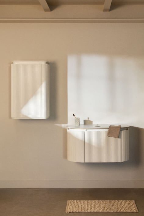 Carsone hangend badkamermeubelset van hout - Wit