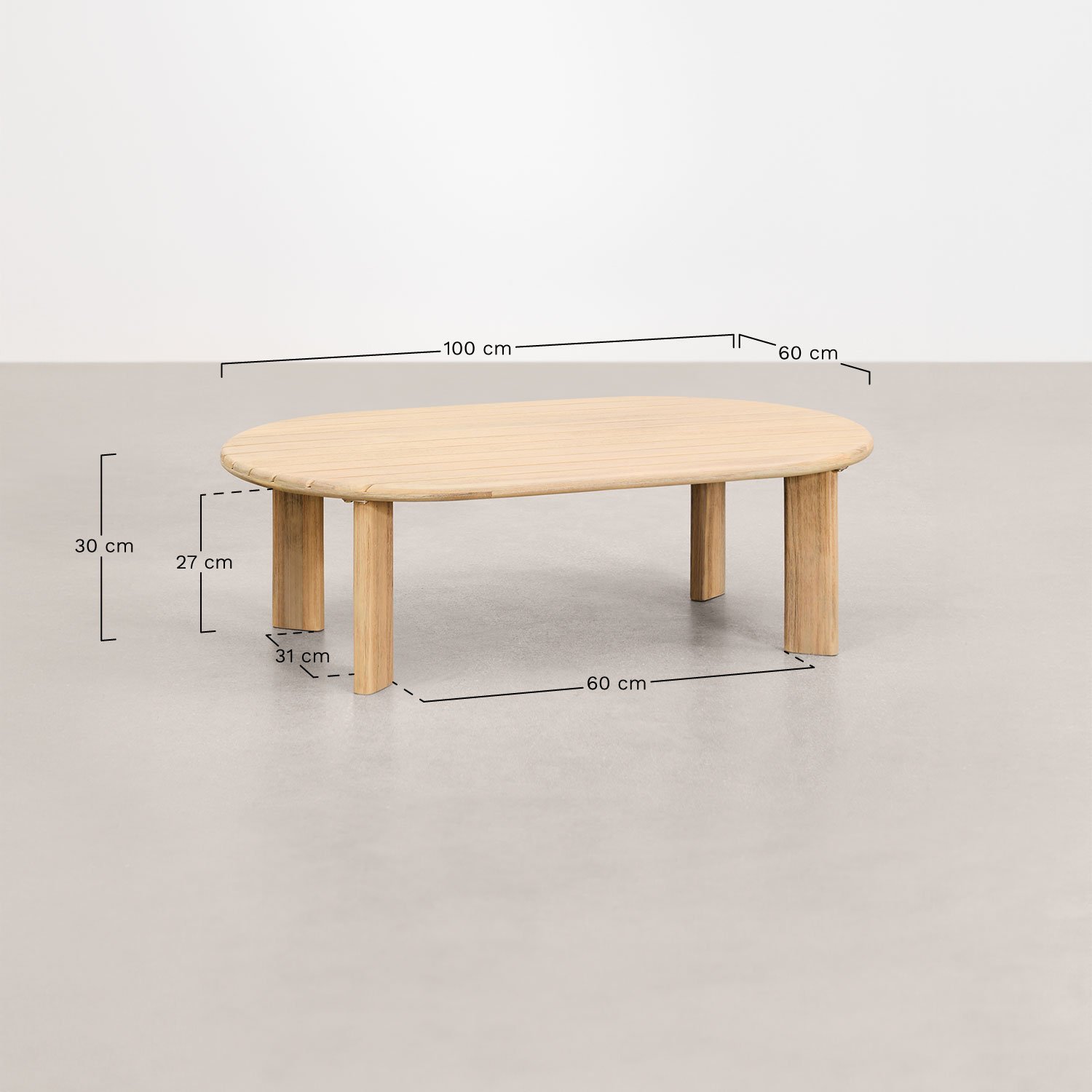 Leilan tuinset met 2-zitsbank, 2 fauteuils en salontafel in acaciahout en rotan, AFMETINGEN