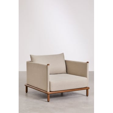 Olivia Acacia Houten Fauteuil Beige - Semoline - Sklum