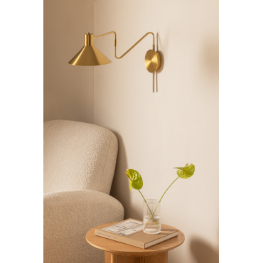 Directionele Metalen Wandlamp Van Ijzer Lizz Goud - Sklum