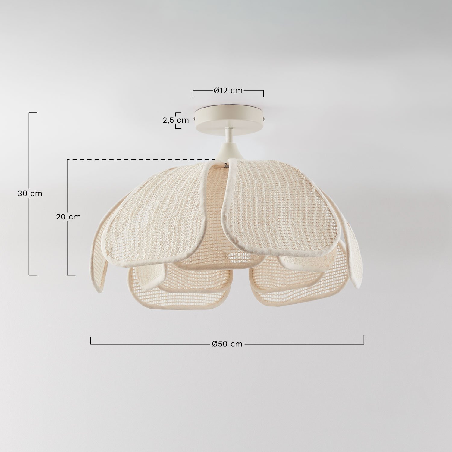 Plafondlamp Vidson, AFMETINGEN