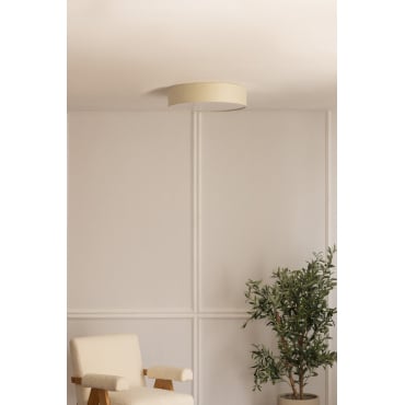 Godric Stoffen Plafondlamp Ø50 Cm Beige – Crème - Sklum