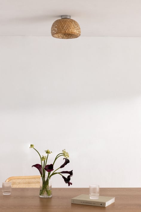 Taumper bamboe plafondlamp