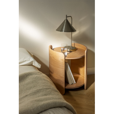 Set Van 2 Houten Nachtkastjes Adelis Eikenhout - Sklum