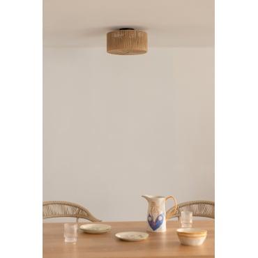 Plafondlamp In Yarcuy Natuurlijk Touw Natuurlijk - Sklum