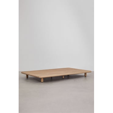 Rechthoekige Salontafel 160x95 Cm In Acacia Portet Lichte Acaciekleur - Sklum