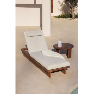 Pakket Van 2 Dailin Acacia Houten Ligstoelen Acacia Bruin - Sklum