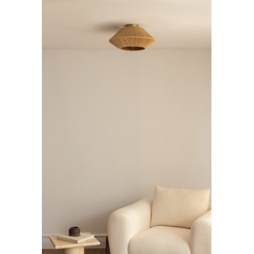 Touw-plafondlamp Natural Rachid Natuurlijk - Sklum
