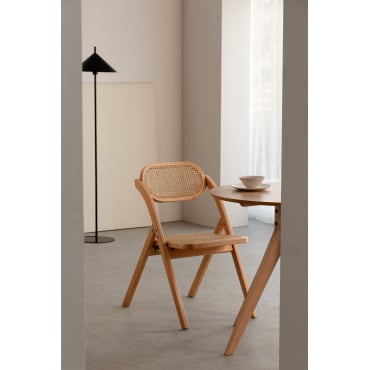 Pakket Van 4 Sia Opvouwbare Houten Eetkamerstoelen Beukenhout - Sklum
