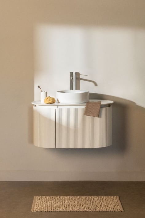 Carsone hangend badkamermeubelset van hout - Wit