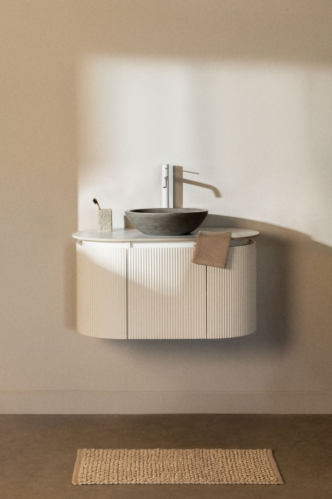 Carsone hangend badkamermeubelset van hout - Wit