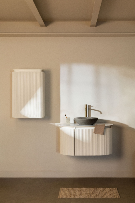 Carsone hangend badkamermeubelset van hout - Wit