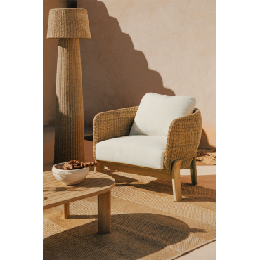 Set Van 2 Leilan Tuinstoelen In Acaciahout En Synthetisch Rotan Lichte Acaciekleur - Sklum