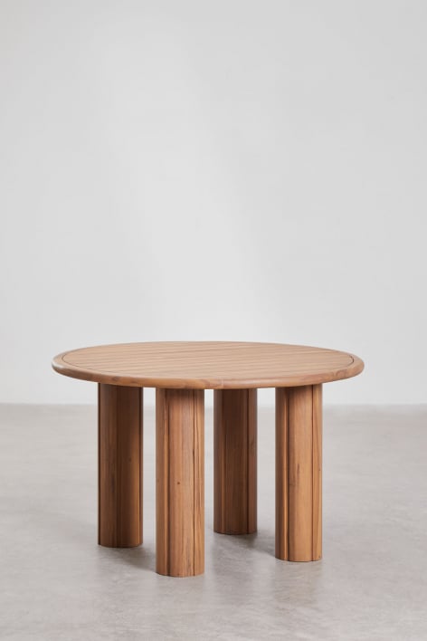 Ronde eettafel van acaciahout Ginara - Acacia Bruin