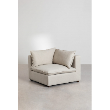 Hoekfauteuil In Stof Estefan Style Tapioca Beige - Sklum