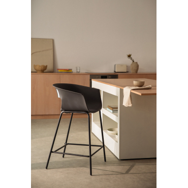Set Van 2 Hoge Krukken In Polypropyleen En Ijzer Alanys Grijs – Grafiet & ↑65 Cm - Sklum