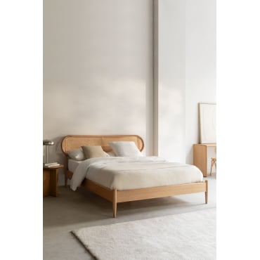 Houten Bed Fraser Natuurlijk Hout & 160 X 200 Cm - Sklum