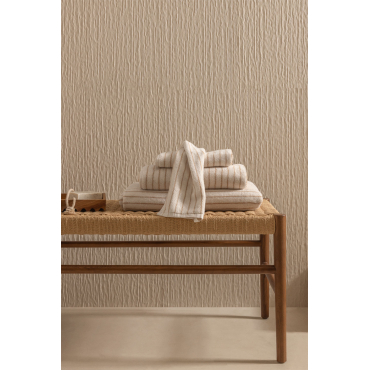 Set Van 4 Ibai Katoenen Handdoeken Gardenia Wit - Naakt Beige - Sklum