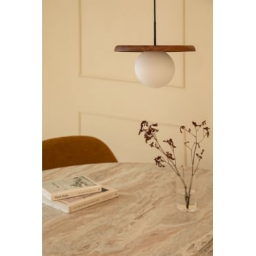 Freidy Acaciahouten Plafondlamp Matzwart - Sklum