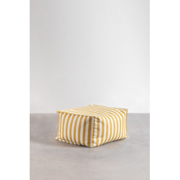 Rechthoekige Poef 75x65 Cm Voor Modulaire Bank In Sandel Stof Geel – Curry - Sklum
