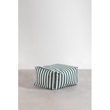 Rechthoekige Poef 75x65 Cm Voor Modulaire Bank In Sandel Stof Jungle Groen - Sklum