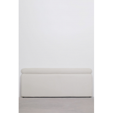 240cm Cirene Gestoffeerd Hoofdbord Stof Wit & 200 - Sklum