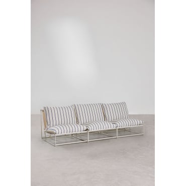 Amaro 3-delige Modulaire Tuinbank Tapioca Beige - Marine Blauw - Sklum