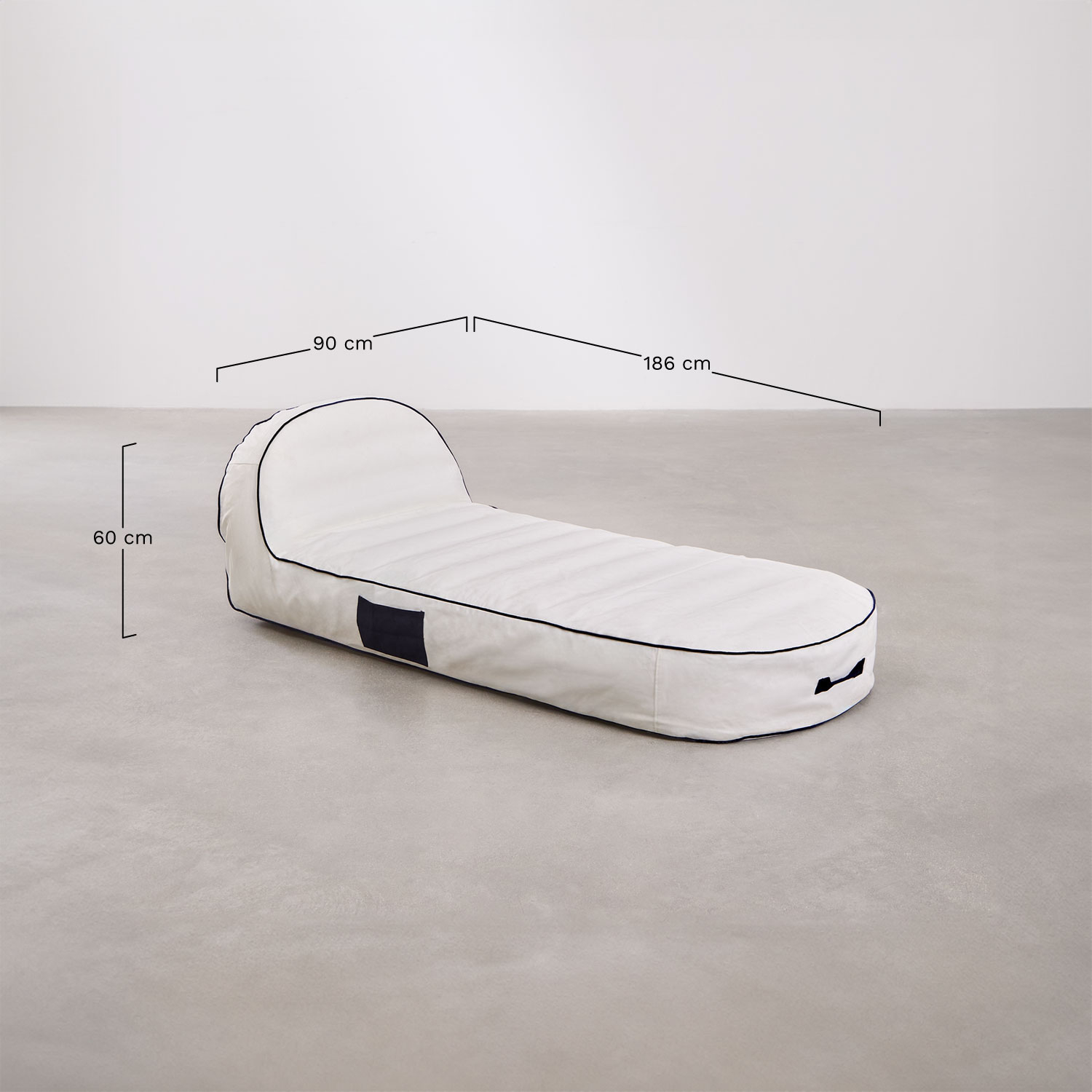 Seitan opblaasbare ligstoel, AFMETINGEN