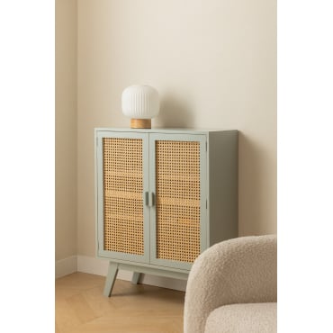 Dressoir Met 2 Deuren In Hout Ralik Colors Design Celadon - Sklum