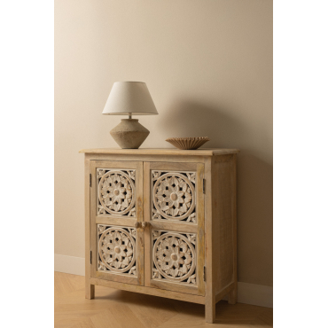 Ardel Mangohouten Dressoir Vintage Wit Hout - Sklum