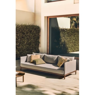 Olivia 3-zits Tuinbank In Acaciahout Beige - Semoline - Sklum