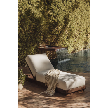 Lecia Ligstoel In Acaciahout Acacia Bruin - Sklum