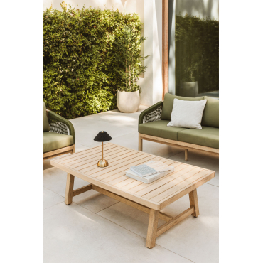 Rechthoekige Tuintafel 130x75 Cm Van Acaciahout Dubai Rustiek Acaciabruin - Sklum