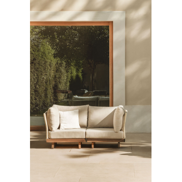 Tuinmodulaire 2-delige Bank Met 2 Hoekfauteuils Van Acaciahout Dailin Acacia Bruin - Sklum