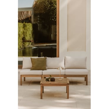 Branson Acacia Houten 3-delige Modulaire Bankstel Met Salontafel Acacia Bruin - Sklum