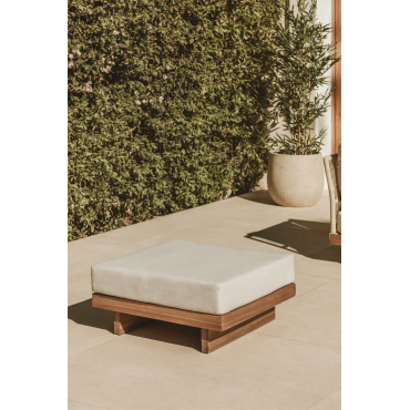 Dailin Tuinpoef In Acaciahout Gardenia Wit - Sklum