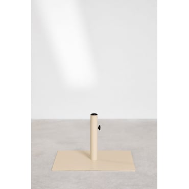 Vierkante Parasolvoet In Staal Peuet Tapioca Beige - Sklum