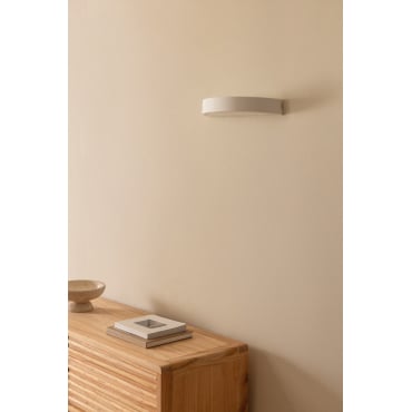 Led-wandlamp In Gips Bertina Wit - Sklum