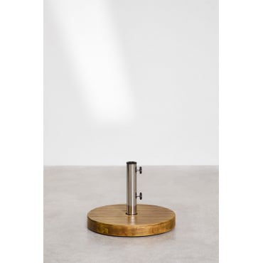 Ronde Parasolvoet Ø50 Cm In Canco Hout Natuurlijk - Sklum