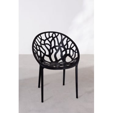 Stapelbare Eetkamerstoel In Polypropyleen Ores Zwart - Sklum